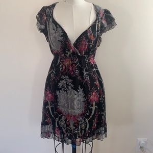 Betsey Johnson flutter sleeve dress